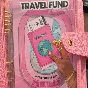 Travel Fund Pink Passport Planner Cover